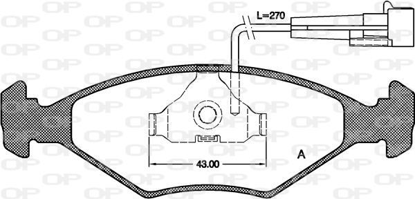 OPEN PARTS Комплект тормозных колодок, дисковый тормоз BPA0281.12